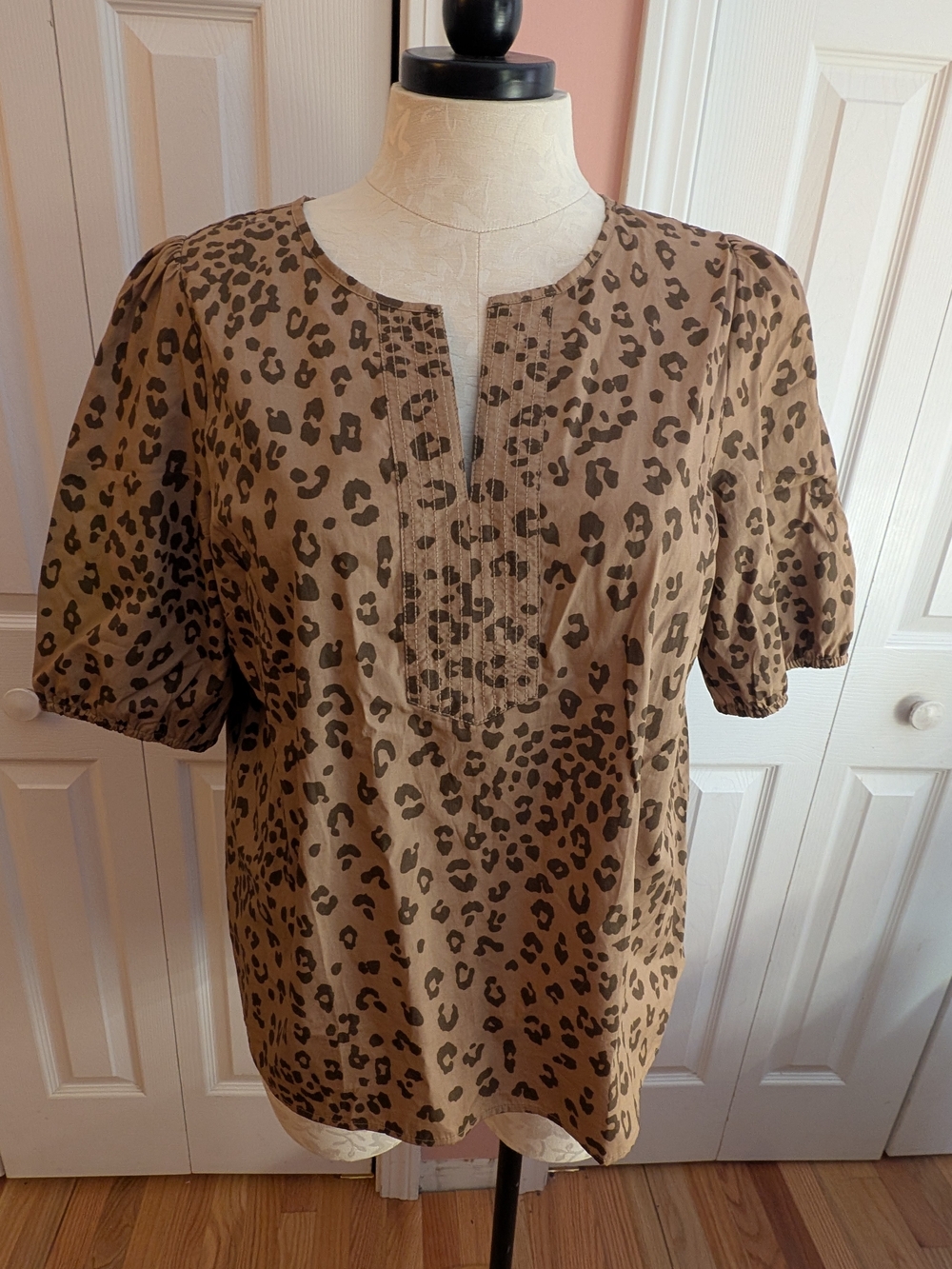 NWOT Talbots Modern Popover Sleeve Top Size XL